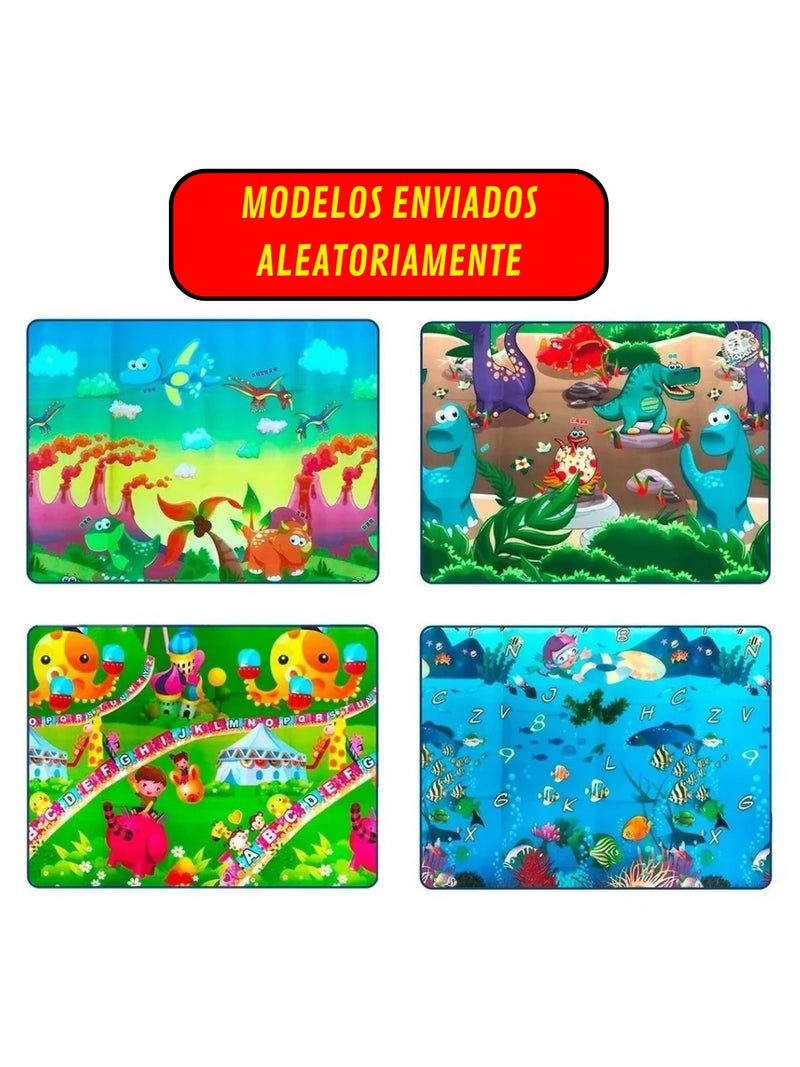 Tapete de Atividade Térmico Infantil Educativo Emborrachado 180x120 Bebê Crianças Tatame Dobrável