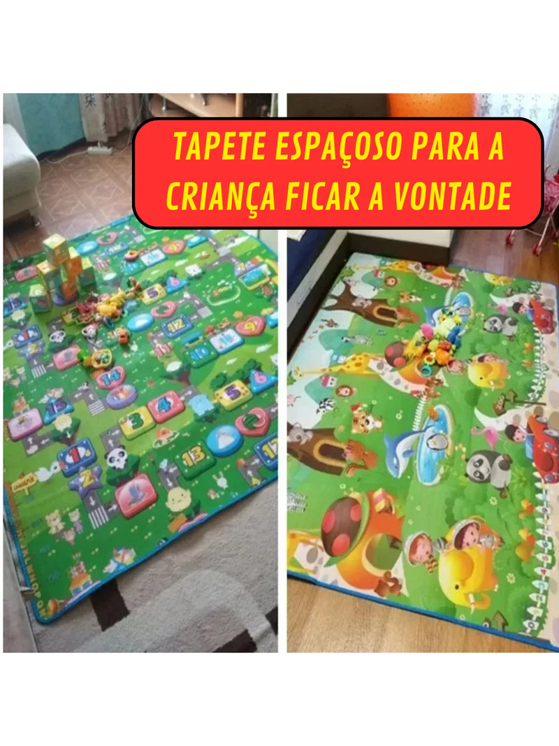 Tapete de Atividade Térmico Infantil Educativo Emborrachado 180x120 Bebê Crianças Tatame Dobrável