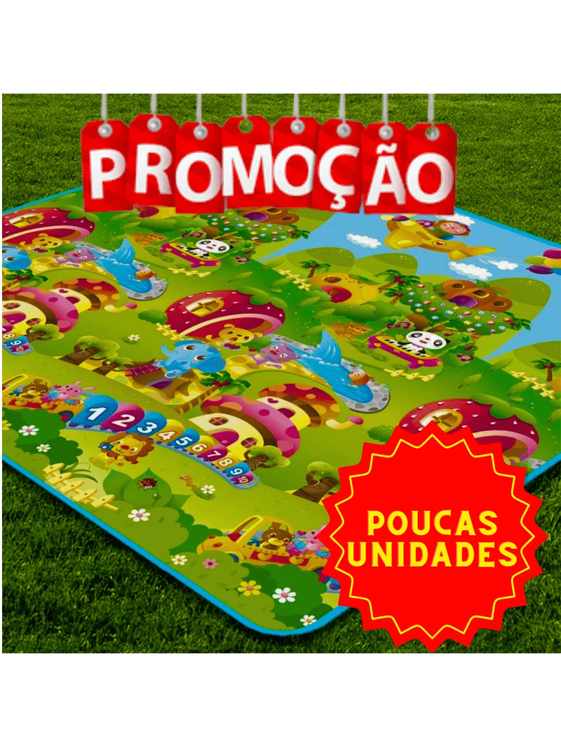 Tapete de Atividade Térmico Infantil Educativo Emborrachado 180x120 Bebê Crianças Tatame Dobrável