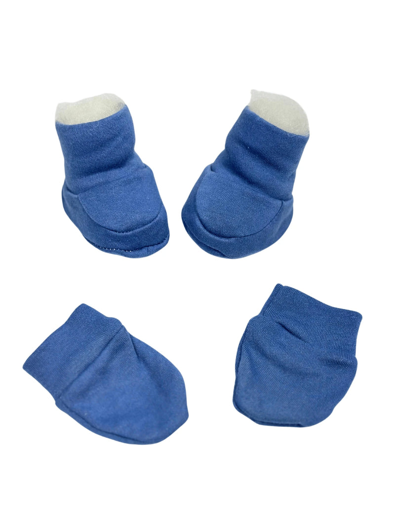 Pantufa + Luva Bebê Recém Nascido Kit  Menino e Menina