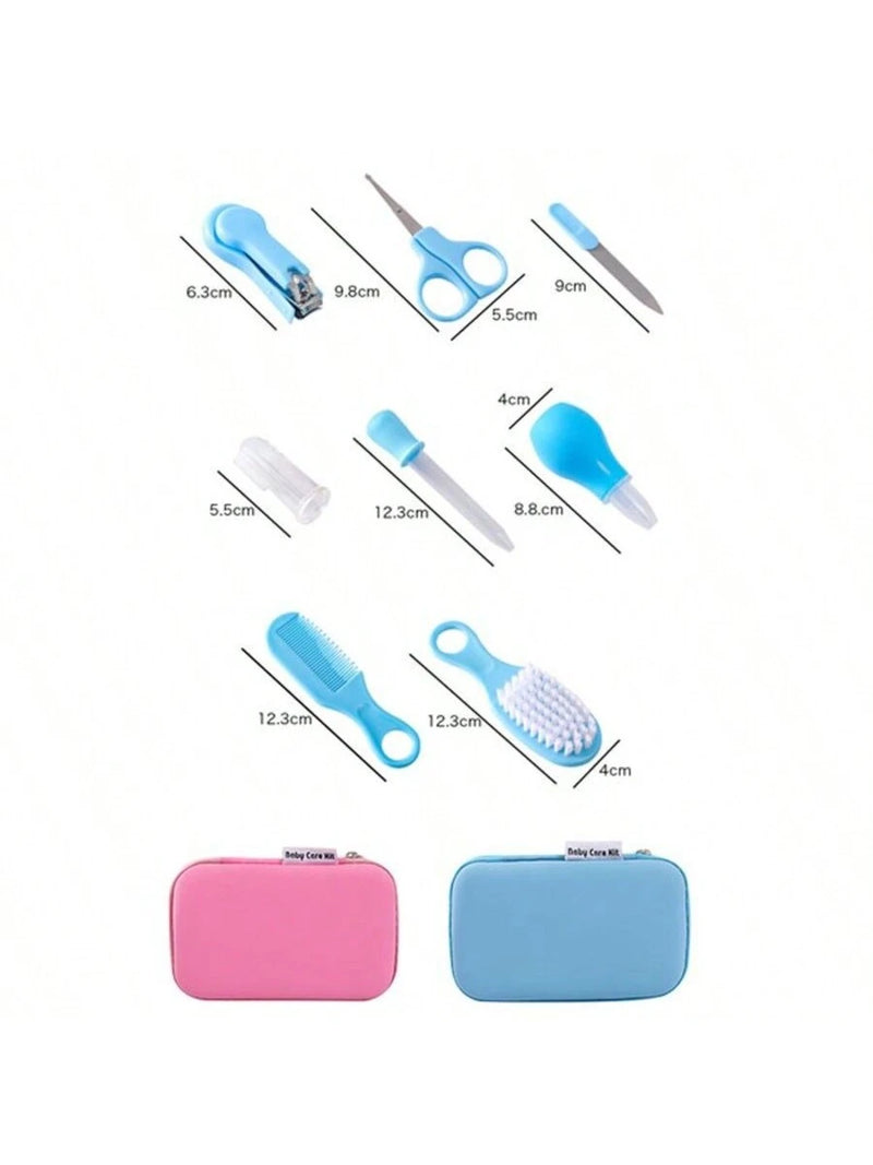 Kit Cuidados Com O Bebê 8 Em 1 Zipper Saco Pacote De Saúde Conjunto Cortador De Unhas 8 Peças De