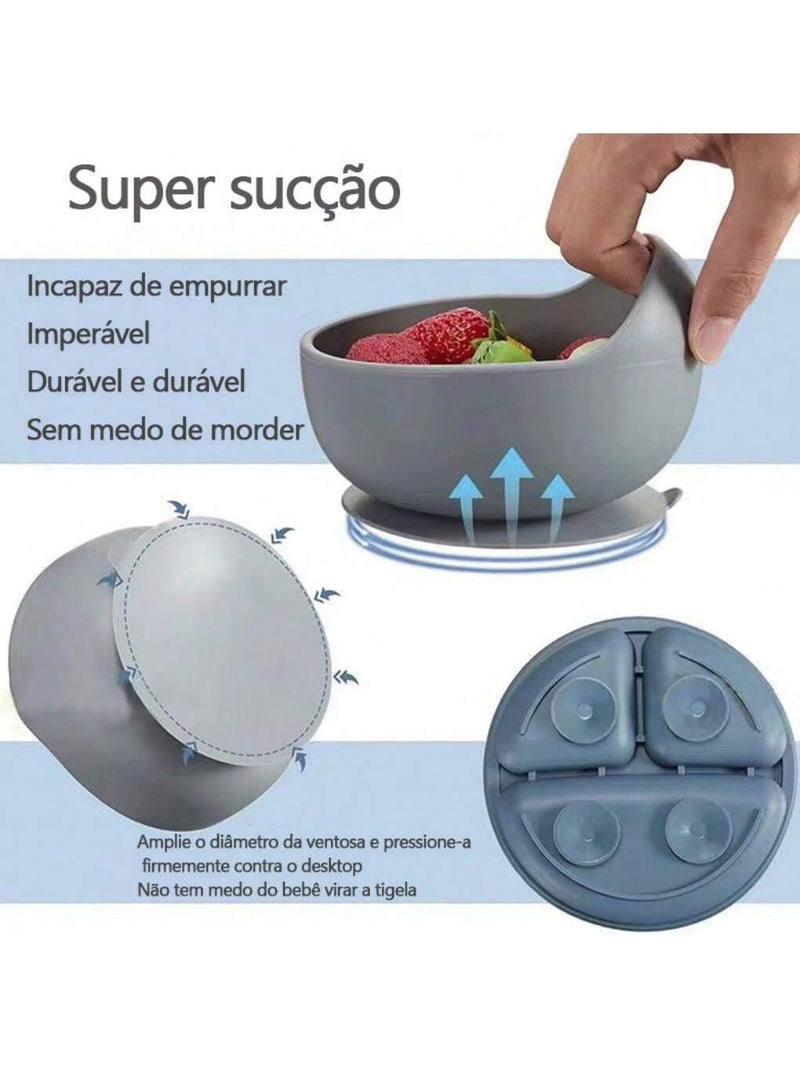 Kit 8 Peças De Talheres De Silicone Para Bebês E Crianças