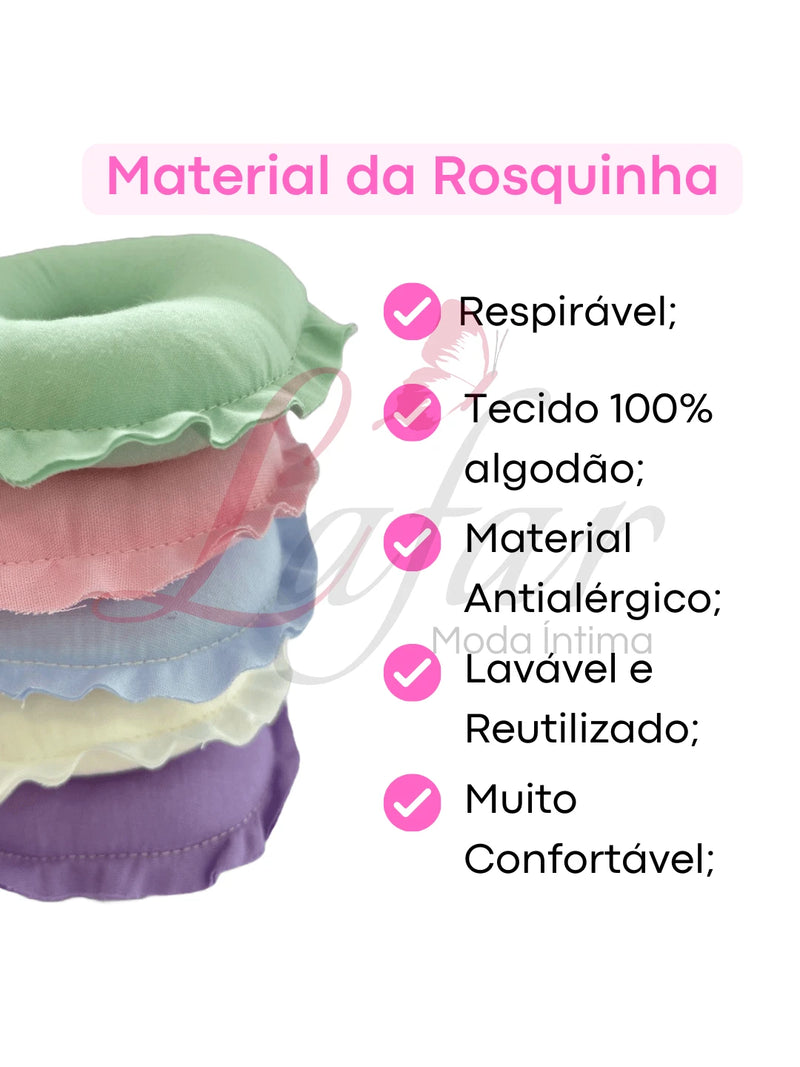 Kit 3 Pares de Protetor Para Seios Rosquinha de Amamentar Gestante Pós Parto Maternidade Lavavél