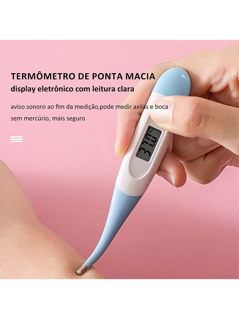 Belifou Kit Higiene Bebe - 13 Ferramentas De Cuidados Para Bebê - Inclui Pente Tesoura para Bebê Termômetro Cortador de Unhas e Lixa de Unhas Com Bolsa Organizadora Prática Para Bebê - Livre de BPA