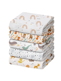 Pacote com 5 Fraldas de Pano Luxo Marca Minasrey Estampadas p/ Bebês e Recém-Nascidos 70cm x 70cm - 100% Algodão Duplo, Extra Absorvente - Ideal para Enxoval